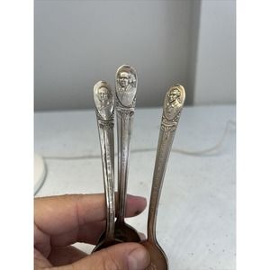 US presidents spoon lot George Washington Jefferson, John Adams Silver Plated